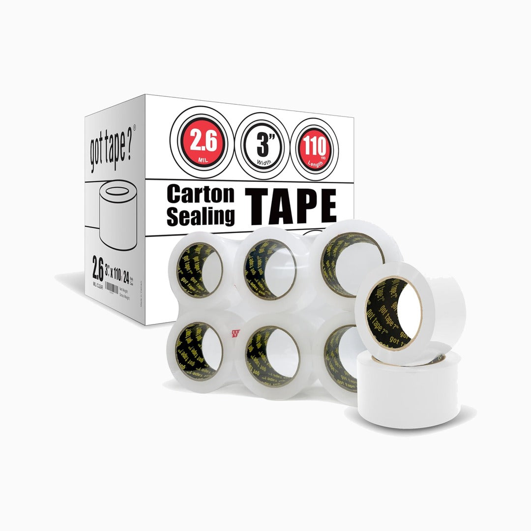 Carton Sealing Tape - 2.1 Mil 3" x 110 yds Clear